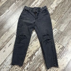 Urban Outfitters Distressed High Rise Regular Faded Jeans